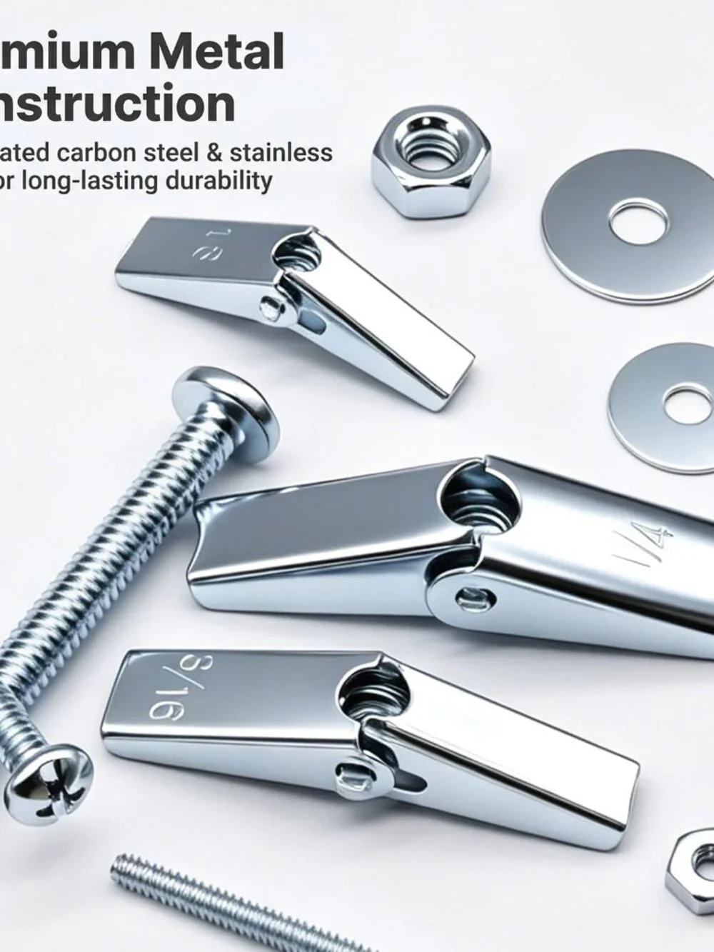100Pcs Toggle Bolts 1/8